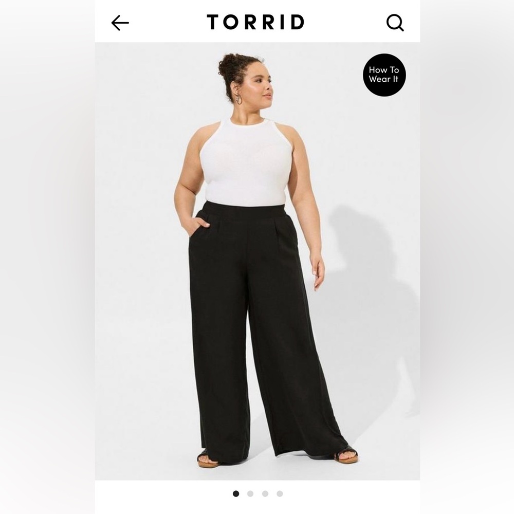 Torrid challis wide leg washable pants